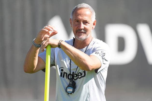 Coach Adi Hütter, Eintracht Frankfurt, September 15, 2026, Bundesliga, 2026–27 Season, Eintracht Frankfurt Training