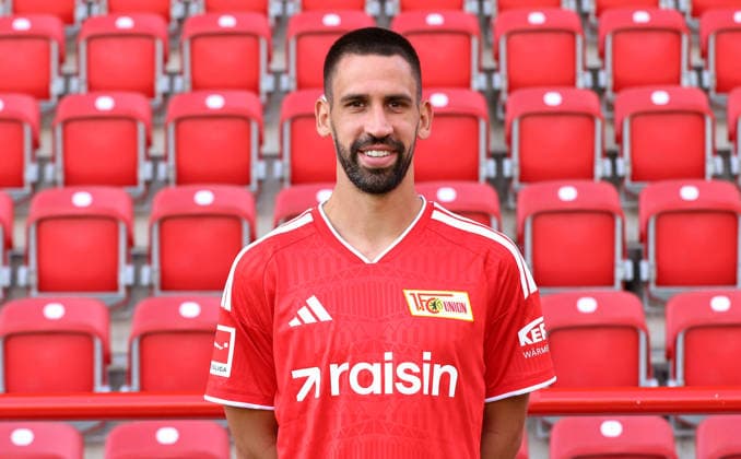 Rani Khedira 1 FC Union Berlin FCU Soccer 1 BL Bundesliga Photo Shoot Season 2026–2027 Headshot, Portrait, Introduction, Presentation, Press Event, GER 09 15 2026