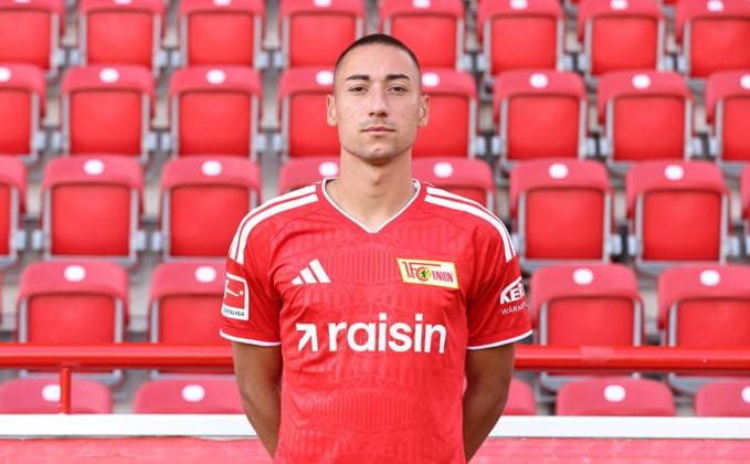 Marin Ljubicic 1 FC Union Berlin FCU Soccer 1 BL Bundesliga Photo Shoot 2026–2027 Season Headshot, Portrait, Introduction, Presentation, Press Event, GER September 15, 2026