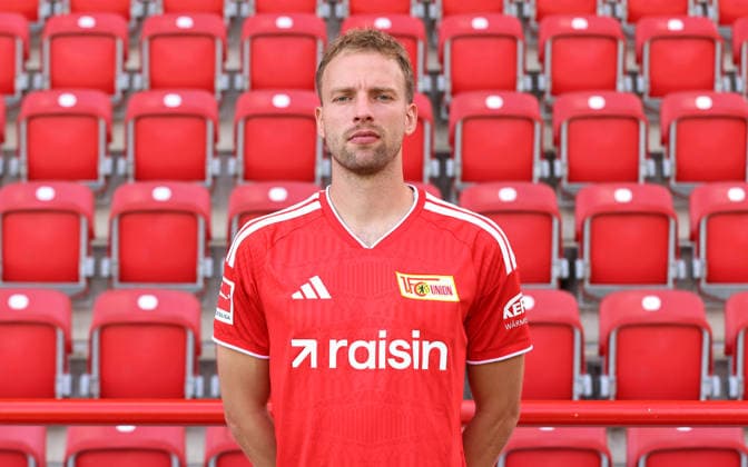 Marvin Friedrich 1 FC Union Berlin FCU Soccer 1 BL Bundesliga Portrait Session 2026–2027 Season Headshot, Portrait, Introduction, Presentation, Press Event, GER 09 15 2026