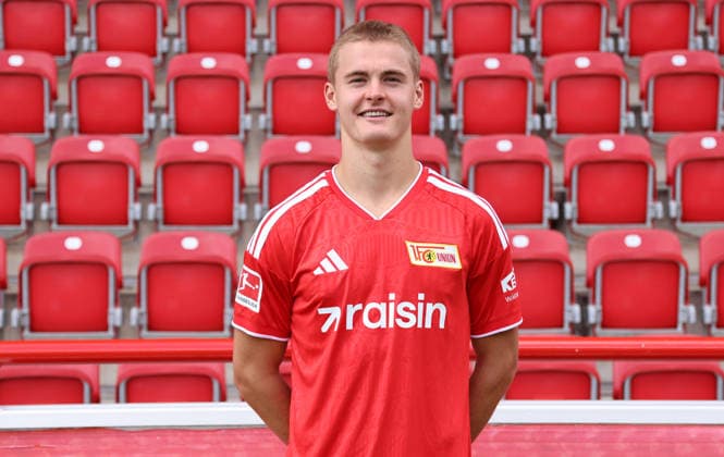 Tom Rothe 1 FC Union Berlin FCU Soccer 1st Bundesliga Portrait Session 2026–2027 Season Headshot, Portrait, Introduction, Presentation, Press Event, GER 09 15 2026