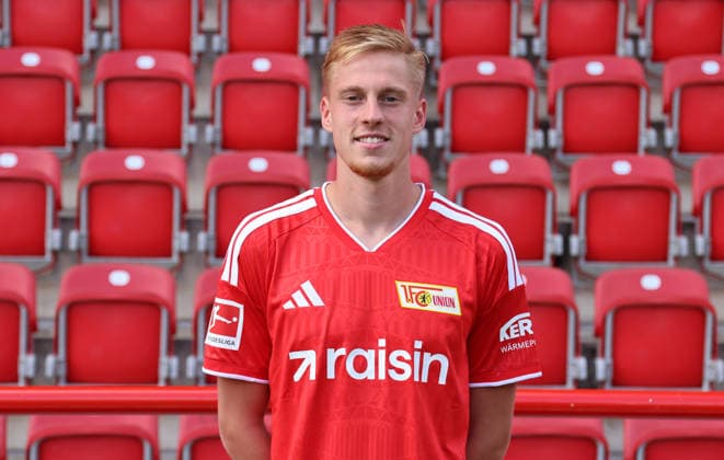 Zeno Van Den Bosch 1 FC Union Berlin FCU Soccer 1 BL Bundesliga Portrait Session 2026–2027 Season Headshot, Portrait, Introduction, Presentation, Press Event, GER 09 15 2026