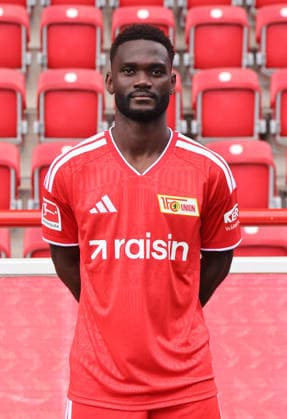 Emmanuel Latte Lath 1 FC Union Berlin FCU Soccer 1 BL Bundesliga Portrait Session 2026–2027 Season Headshot, Portrait, Introduction, Presentation, Press Event, GER 09 15 2026