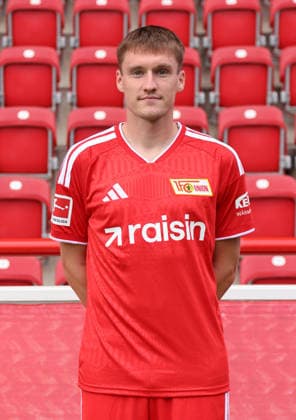 Michel Aebischer 1 FC Union Berlin FCU Soccer 1 BL Bundesliga Photo Shoot Season 2026–2027 Headshot, Portrait, Introduction, Presentation, Press Event, GER 09 15 2026