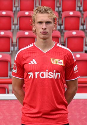 Leopold Querfeld 1 FC Union Berlin FCU Soccer 1 BL Bundesliga Photo Shoot Season 2026–2027 Headshot, Portrait, Introduction, Presentation, Press Event, GER 09 15 2026