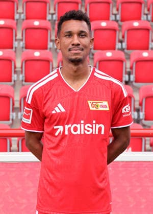 Felix Uduokhai 1 FC Union Berlin FCU Soccer 1 BL Bundesliga Photo Shoot Season 2026–2027 Headshot, Portrait, Introduction, Presentation, Press Event, GER 09 15 2026