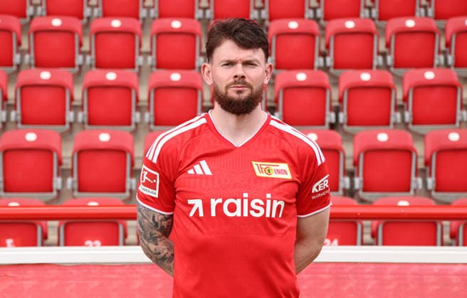 Oliver Burke 1 FC Union Berlin FCU Soccer 1st Bundesliga Portrait Session 2026–2027 Season Headshot, Portrait, Introduction, Presentation, Press Event, GER 09 15 2026