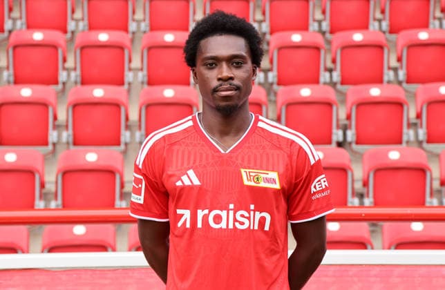 Derrick Köhn 1 FC Union Berlin FCU Soccer 1 BL Bundesliga Portrait Session Season 2026–2027 Headshot, Portrait, Introduction, Presentation, Press Event, GER 09 15 2026