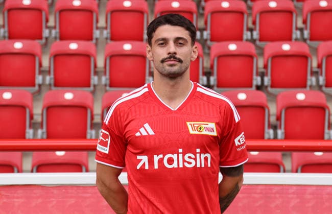 Kastriot Imeri 1 FC Union Berlin FCU Soccer 1 BL Bundesliga Photo Shoot Season 2026–2027 Headshot, Portrait, Introduction, Presentation, Press Event, GER 09 15 2026