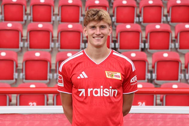 Aljoscha Kemlein 1 FC Union Berlin FCU Soccer 1 BL Bundesliga Photo Shoot Season 2026–2027 Headshot, Portrait, Introduction, Presentation, Press Event, GER 09 15 2026