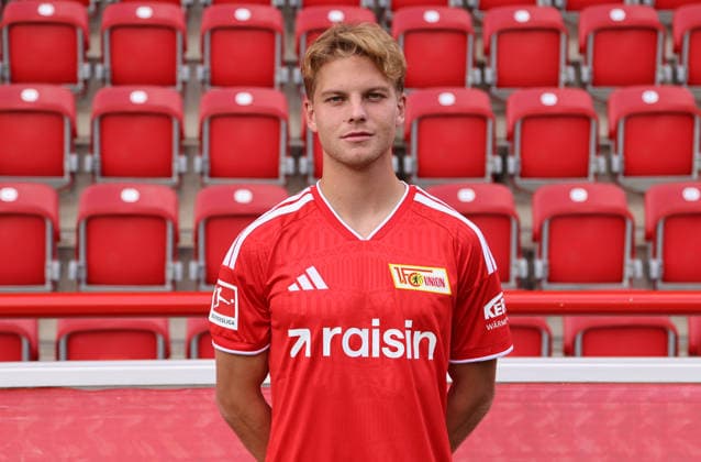 Andras Schäfer 1 FC Union Berlin FCU Soccer 1 BL Bundesliga Portrait Session Season 2026–2027 Headshot, Portrait, Introduction, Presentation, Press Event, GER 09 15 2026