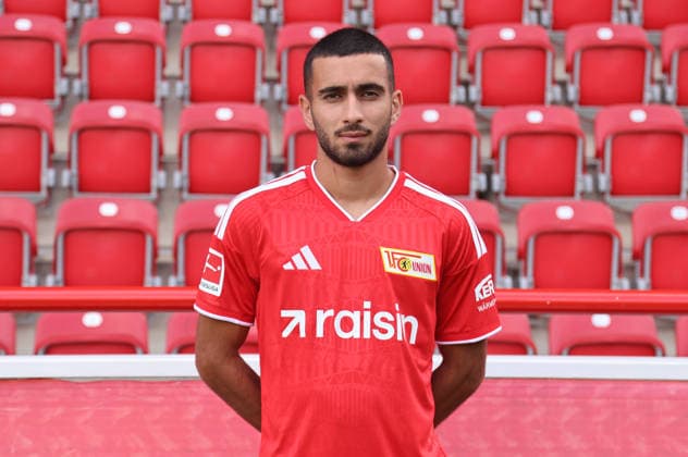 Livan Burcu 1 FC Union Berlin FCU Soccer 1 BL Bundesliga Photo Shoot Season 2026–2027 Headshot, Portrait, Introduction, Presentation, Press Event, GER 09 15 2026