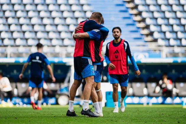 Hamburger SV Training, September 15, 2026: Mario Vuskovic (Hamburger SV, 44) is back in training, along with Miro Muheim (Hamburger SV, 28). Soccer, Training, Return. Mario Vuskovic at Hamburger SV training on September 15, 2026, at the Volksparkstadion, Hamburg DFL REGULATIONS PROHIBIT ANY USE OF PHOTOGRAPHS AS IMAGE SEQUENCES AND OR QUASI-VIDEO Copyright: xBEAUTIFULxSPORTS Tonhäuserx
