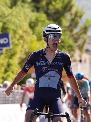 Italy s Alessandro Fancellu of MBH Bank CSB Telecom Fort winner of the stage during during the Giro d™Abruzzo, stage 1 from Cupello to Casalincontrada (155 km) - Abruzzo, Italy - Tuesday, September 15, 2026. - cycling.  Copyright: xFabioxFerrari LaPressex