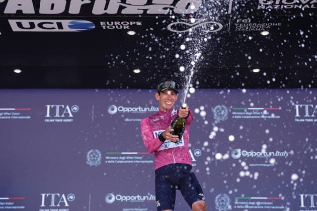FANCELLU Alessandro MBH BANK CSB TELECOM FORT stage winner cyclamen jersey during the Giro d™Abruzzo, stage 1 from Cupello to Casalincontrada (155 km) - Abruzzo, Italy - Tuesday, September 15, 2026. - cycling.  Copyright: xMassimoxPaolone LaPressex