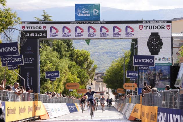 Italy s Alessandro Fancellu of MBH Bank CSB Telecom Fort winner of the stage during during the Giro d™Abruzzo, stage 1 from Cupello to Casalincontrada (155 km) - Abruzzo, Italy - Tuesday, September 15, 2026. - cycling.  Copyright: xFabioxFerrari LaPressex