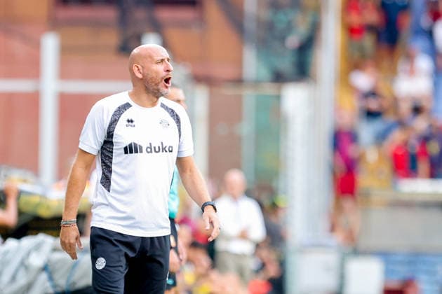 Sudtirol s head coach Davide Possanzini during the Italian Cup soccer match between Genoa and Sudtirol at the Luigi Ferraris Stadium in Genoa, Italy - Tuesday, September 15, 2026. - Soccer .  Copyright: xTanoxPecoraro LaPressex