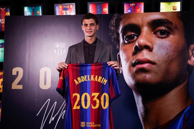 Football, Spain, FC Barcelona, Hamza Abdelkarim’s presentation