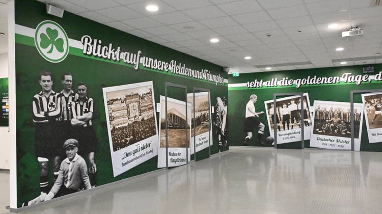September 15, 2025 Soccer Season 2025–2026 Bavarian Regional League Matchday 09 SpVgg Greuther Fürth Fürth II U23 Kleeblatt TSV 1860 Munich Löwen xwoxzix Impression of the player entrance area