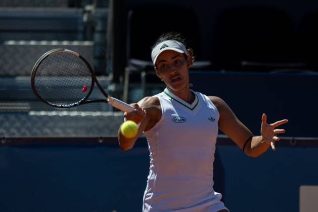 BBVA Open Internacional of Valencia Round of 32 Lucia Cortez Llorca from Spain against Alicia Herrero Linana from Spain in action during the BBVA Open Internacional of Valencia Round of 32 at Sporting Tennis Valencia, (Valencia ) on September 15, 2026. Copyright: xVicentexVidalxFernandezx