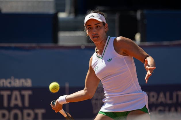 BBVA Open Internacional of Valencia Round of 32 Lucia Cortez Llorca from Spain against Alicia Herrero Linana from Spain in action during the BBVA Open Internacional of Valencia Round of 32 at Sporting Tennis Valencia, (Valencia ) on September 15, 2026. Copyright: xVicentexVidalxFernandezx