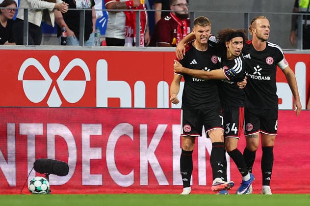 Football german 3. Liga Jahn Regensburg vs Fortuna Dusseldorf Wekesser Erik of Fortuna Dusseldorf celebrates after scoring 1-1 during the 3. Liga football match between Jahn Regensburg and Fortuna Dusseldorf at Jahn Stadium in Regensburg , Bayern , Germany . September 15th , 2026 Copyright: xDavidexEliasx