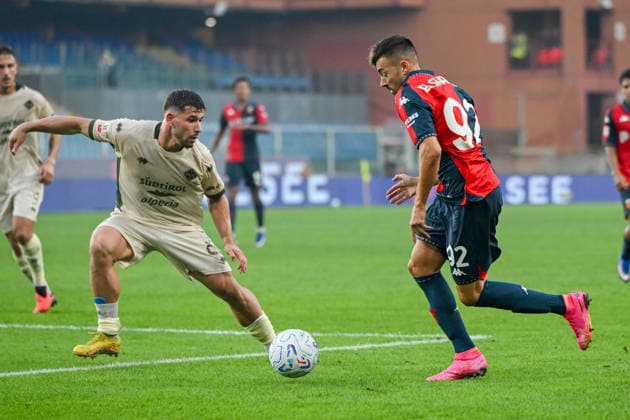 GenoaÕs Stephan El Shaarawy in action during the Italian Cup soccer match between Genoa and Sudtirol at the Luigi Ferraris Stadium in Genoa, Italy - Tuesday, September 15, 2026. - Soccer .  Copyright: xTanoxPecoraro LaPressex