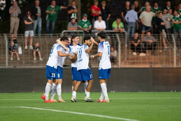 1. FC 1905 Schweinfurt vs. FV Illertissen, Sachs-Stadion Football, Regionalliga Bayern 1. FC 1905 Schweinfurt vs. FV Illertissen 15 Sep 2026 Sachs-Stadion , Schweinfurt, Germany Image: Illertissen cleebrating the 1:0 goal from Eduard Heckmann (FVI). DFL REGULATIONS PROHIBIT ANY USE OF PHOTOGRAPHS AS IMAGE SEQUENCES AND OR QUASI-VIDEO Copyright: xPresseFotoxEvansx
