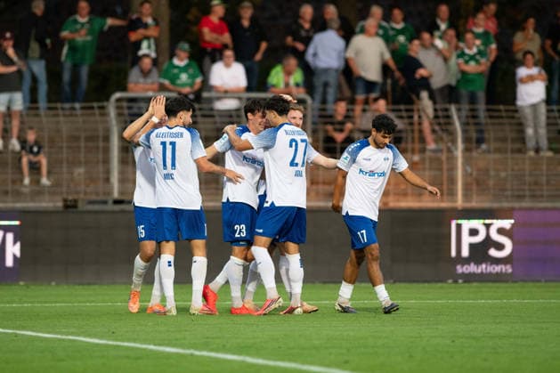 1. FC 1905 Schweinfurt vs. FV Illertissen, Sachs-Stadion Football, Regionalliga Bayern 1. FC 1905 Schweinfurt vs. FV Illertissen 15 Sep 2026 Sachs-Stadion , Schweinfurt, Germany Image: Illertissen cleebrating the 1:0 goal from Eduard Heckmann (FVI). DFL REGULATIONS PROHIBIT ANY USE OF PHOTOGRAPHS AS IMAGE SEQUENCES AND OR QUASI-VIDEO Copyright: xPresseFotoxEvansx