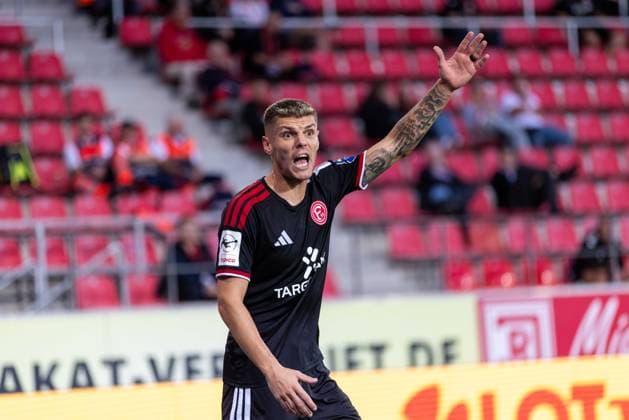 September 15, 2026, Soccer, GER, Season, 3rd Division, 2026–2027 Season, Matchday 6, SSV Jahn Regensburg vs. Fortuna Düsseldorf, Erik Wekesser, Düsseldorf. DFL regulations prohibit any use of photographs as image sequences and or quasi-video.
