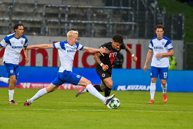 Jona Borsum (SV Meppen), 04 vs. Niklas Castelle (FC Viktoria Koeln), 44 SV Meppen vs. FC Viktoria Koeln, Soccer, 3rd Division, Matchday 6, 2026–2027 Season, September 15, 2026, SV Meppen vs. FC Viktoria Cologne, Soccer, 3rd Division, Matchday 6, 2026–2027 Season, September 15, 2026, Meppen Copyright: xEibner-Pressefoto RobertxGertzenx EP_RGN