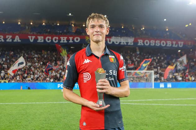 Genoa’s David Puczka during the Italian Cup soccer match between Genoa and Sudtirol at the Luigi Ferraris Stadium in Genoa, Italy - Tuesday, September 15, 2026. - Soccer .  Copyright: xTanoxPecoraro LaPressex