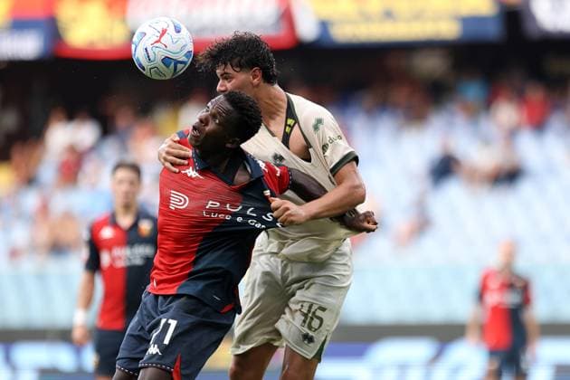 Foto IPP ACGE Genova 15 09 2026 Coppa Italia Sedicesimi 2026-2027 Genoa-SudTirol nella foto: Wiafe, Brik Italy Photo Press World Copyright Genova italy Italia ITALY  Copyright: xR4924_italyphotopressx