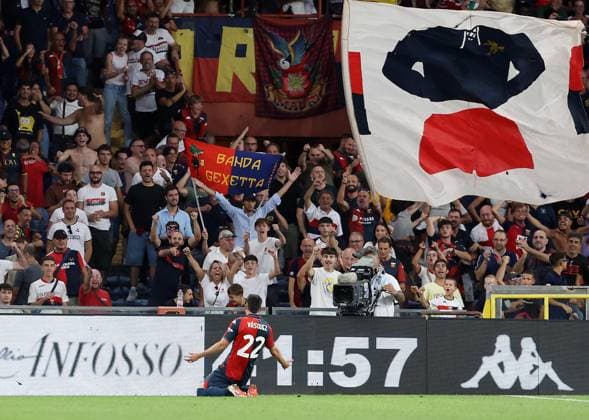 Foto IPP ACGE Genova 15 09 2026 Coppa Italia Sedicesimi 2026-2027 Genoa-SudTirol nella foto: Johan Felipe Vasquez Ibarra esulta dopo il gol del 1-0 Italy Photo Press World Copyright Genova italy Italia ITALY  Copyright: xR4924_italyphotopressx