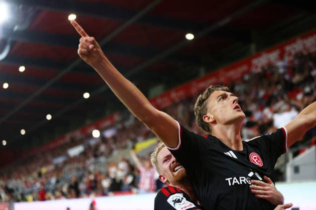 Football german 3. Liga Jahn Regensburg vs Fortuna Dusseldorf Eixler Lukas of Fortuna Dusseldorf celebrates after scoring 1-2 during the 3. Liga football match between Jahn Regensburg and Fortuna Dusseldorf at Jahn Stadium in Regensburg , Bayern , Germany . September 15th , 2026 Copyright: xDavidexEliasx