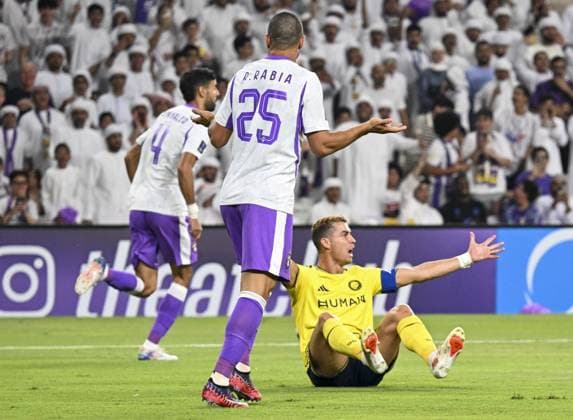 Al Ain v Al-Nassr - AFC Champions League AL AIN, UNITED ARAB EMIRATES - SEPTEMBER 15: Al-Nassr s Cristiano Ronaldo reacts during the AFC Champions League match between Al Ain and Al-Nassr at Hazza Bin Zayed Stadium in Al Ain, United Arab Emirates, on September 15, 2026. Hassan al Raisi Anadolu Abu Dhabi United Arab Emirates. Editorial use only. Please get in touch for any other usage.  Copyright: x2026xAnadoluxHassanxalxRaisix