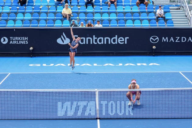 WTA GUADALAJARA OPEN 2026 WTA GUADALAJARA OPEN 2026 MARIA KOZYREVA MAIA LUMSDEN VS MAKOTO NINOMIYA VS ALEXA GUARACHI 09 15 2026 GUADALAJARA, JALISCO Action photo of Maria Kozyreva and Maia Lumsden during a match at the 2026 WTA Guadalajara Open, held at the Centro Panamericano de Tenis in Guadalajara, Jalisco, Mexico Action photo of Maria Kozyreva and Maia Lumsden, during a match at the 2026 WTA Guadalajara Open held at the Centro Panamericano de Tenis in Guadalajara, Jalisco, Mexico. PHOTO BY IMAGENSHOP PHOTO AGENCY GUADALAJARA, JALISCO, MEXICO Copyright: xIMAGENSHOPxAGENCIAxFOTOGRAFICAx