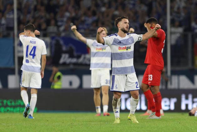 Can Coskun of MSV Duisburg celebrates after the 2-1 victory during the 3. Liga match between MSV Duisburg and TSV Havelse at Schauinsland Reisen Arena on September 15, 2026, in Duisburg, Germany. Photo by Oliver Kaelke, DeFodi Images. Can Coskun of MSV Duisburg celebrates after winning during the 3. Liga match between MSV Duisburg and TSV Havelse at Schauinsland Reisen Arena on September 15, 2026 in Duisburg, Germany. Photo by Oliver Kaelke, DeFodi Images. DFB and DFL regulations prohibit any use of photographs as image sequences and or quasi-video. Photo by Oliver Kaelke, DeFodi Images.