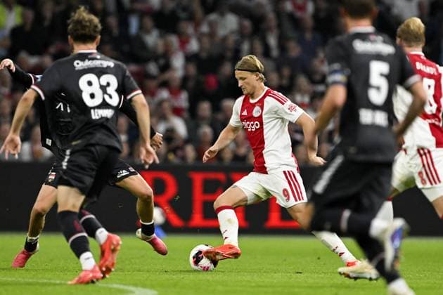 AMSTERDAM - Kasper Dolberg of Ajax during the Dutch Eredivisie match between Ajax and Willem II at the Johan Cruijff ArenA on September 15, 2026 in Amsterdam, the Netherlands. OLAF KRAAK ANP Eredivisie 2026 27 xVIxANPxSportx xxANPxIVx 568738945 originalFilename: 568738945.jpg