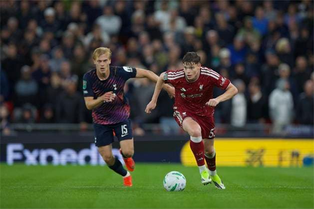 RECORD DATE NOT STATED Football - Football League Cup - 3rd Round - Liverpool FC v Tottenham Hotspur FC LIVERPOOL, ENGLAND - Tuesday, September 15, 2026: Liverpool s James McConnell during the Football League Cup 3rd Round match between Liverpool FC and Tottenham Hotspur FC at Anfield. (Photo by David Rawcliffe Propaganda) LIVERPOOL Anfield MERSEYSIDE ENGLAND  Copyright: xDavidxRawcliffex 2026-09-15-Liverpool_v_Tottenham-028