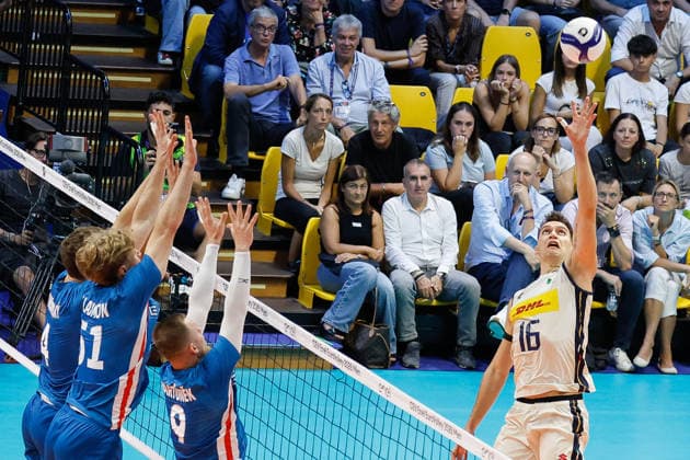 Italy™s Yuri RomanÃ² during a Men™s Euro pool A volleyball match between Czech Republic and Italy in Modena, Italy - September 15, 2026  Copyright: xLucaxDiliberto xLaPressex