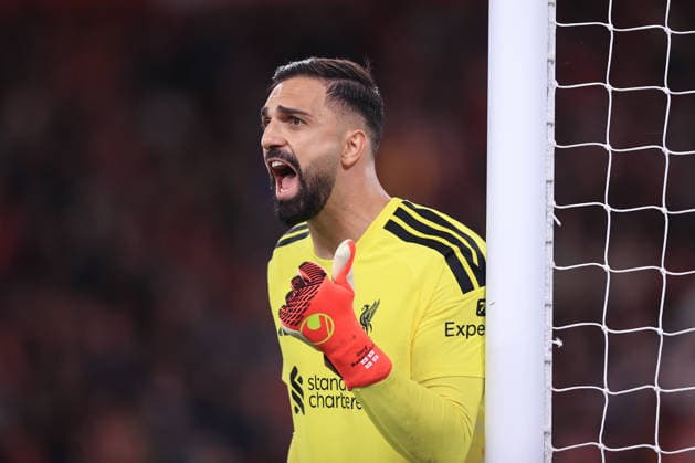 Fußball: Carabao Cup, 3. Runde – Liverpool gegen Tottenham Hotspur, 15. September 2026 Carabao Cup, 3. Runde – Liverpool gegen Tottenham Hotspur Liverpools Torhüter Giorgi Mamardashvili Foto: Simon Stacpoole Offside Liverpool, Großbritannien  Copyright: xSimonxStacpoolexOffside