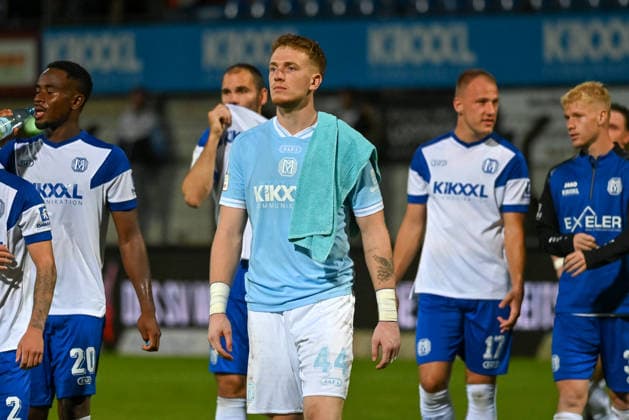 Julius Puent of SV Meppen, 44, and SV Meppen are disappointed after their loss to Cologne. SV Meppen vs. FC Viktoria Cologne, Soccer, 3rd Division, Matchday 6, 2026–2027 Season, September 15, 2026, SV Meppen vs. FC Viktoria Cologne, Soccer, 3rd Division, Matchday 6, 2026–2027 season, September 15, 2026, Meppen Copyright: xEibner-Pressefoto RobertxGertzenx EP_RGN