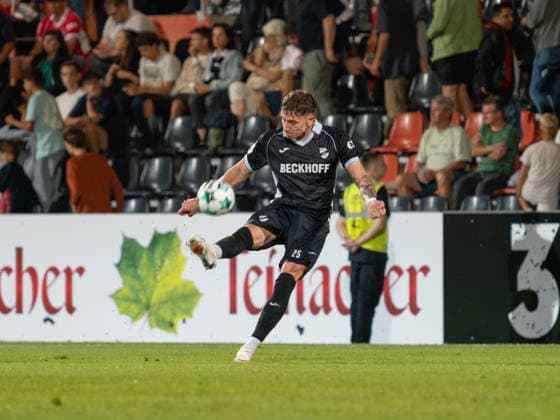 After the game, Antonio Foti of SC Verl, No. 26, kicks the ball into the air in frustration. GER, Soccer, SG Sonnenhof Grossaspach vs. SC Verl, 3rd League, Matchday 6, Aspach, 2026–2027 season, September 15, 2026 GER, Soccer, SG Sonnenhof Grossaspach vs. SC Verl, 3rd League, Matchday 6, 2026–2027 season, September 15, 2026 Aspach Copyright: xCarstenxSchweringx EP_CSG
