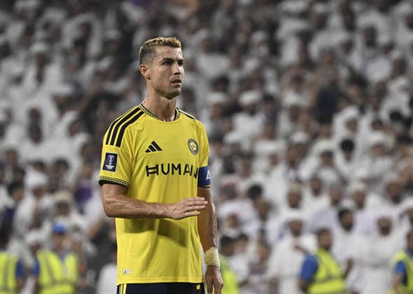 Al Ain v Al-Nassr - AFC Champions League AL AIN, UNITED ARAB EMIRATES - SEPTEMBER 15: Cristiano Ronaldo of Al-Nassr in action during the AFC Champions League match between Al Ain and Al-Nassr at Hazza Bin Zayed Stadium in Al Ain, United Arab Emirates, on September 15, 2026. Hassan al Raisi Anadolu Abu Dhabi United Arab Emirates. Editorial use only. Please get in touch for any other usage.  Copyright: x2026xAnadoluxHassanxalxRaisix