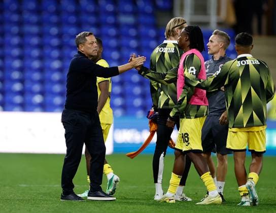 Leam Richardson the Reading manager congratulates the Brentford players after the game Reading v Brentford, EFL Carabao Cup, Football, The Select Car Leasing Stadium, UK - 15 Sep 2026Reading The Select Car Leasing Stadium United Kingdom EDITORIAL USE ONLY No use with unauthorised audio, video, data, fixture lists, club league logos or live services. Online in-match use limited to 120 images, no video emulation. No use in betting, games or single club league player publications. Copyright: xMattxImpey Shutterstockx 17152698ao