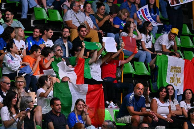VOLLEYBALL - CEV Eurovolley Men - Italy vs. Czechia Photo by IPA ABACAPRESS.COM88574349 - Italian fans Modena Italy  Copyright: xIPAxSport ABACAx