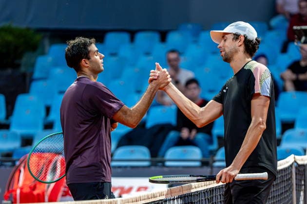 Szczecin 15.09.2026 Tenis Invest In Szczecin Open 2026 --- Tennis Invest In Szczecin Open 2026: Daniel Elahi Galan - Facundo Diaz Acosta N Z Daniel Elahi Galan Facundo Diaz Acosta Fot. Marcin Jasinski Arena Akcji NEWSPIX.PL --- newspix.pl POLAND OUT! 