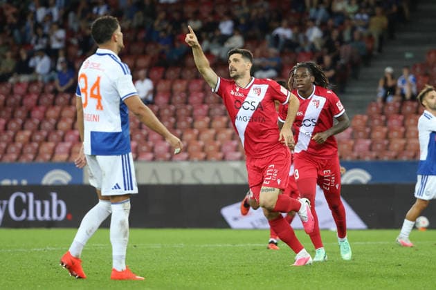 September 15, 2026, Zurich, SWITZERLAND, Letzigrund Stadium, Zurich, Soccer, 2026–2027 Season, Men s Soccer Super League, Grasshopper Club Zurich vs. FC Sion, Goal Celebration, Rilind Nivokazi, FC Sion