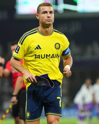 AL AIN, UNITED ARAB EMIRATES - SEPTEMBER 15: Cristiano Ronaldo of Al-Nassr FC in yellow, home adidas kit, full lenght during the AFC Champions League Elite group stage match between Al Ain FC and Al Nassr at the Hazza bin Zayed Stadium on September 15, 2026 in Al Ain, United Arab Emirates. Al Ain vs. Al- Nassr - 2026 27 AFC Champions League Elite match 1 of 8 - West Region group at Hazza bin Zayed Stadium, Al Ain, UAE. 15 SEPTEMBER 2026 Copyright: xx